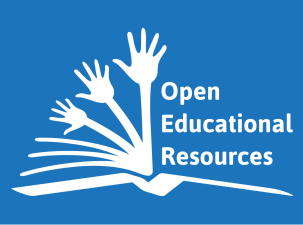 Open Educational Resources logo - White text on blue background