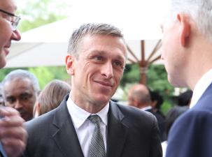 Jeremy Gilley, founder Peace One Day at an event to celebrate conflict prevention and the peace ideals of the Olympic Truce, 19 June 2012.