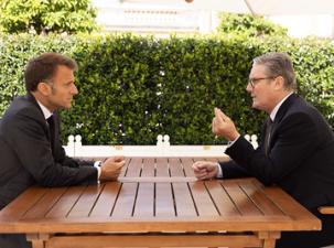 Prime Minister Keir Starmer meets French President Emmanuel Macron for a bilateral meeting at the Elysee.