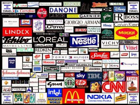 A collage of all the brands which are apart of the boycott Israel campaign