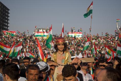 Pre-referendum, pro-Kurdistan, pro-independence rally in Erbil