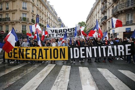 A demonstration of the Identitarian Movement in France