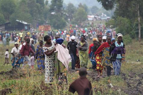 Many refugees from the DRC arrivbe to Kibati camp on the edge of Goma, fleeing violent conflict that plagues the country.