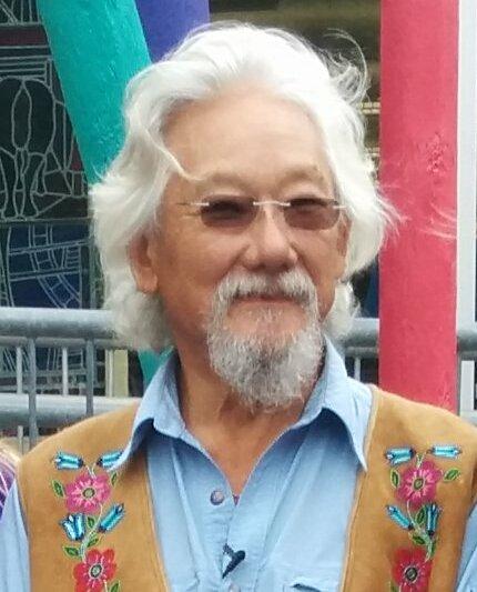 David Suzuki with the Leadnow team, about to hit the streets in London in 2015