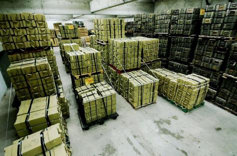 A storage unit full of weapons.