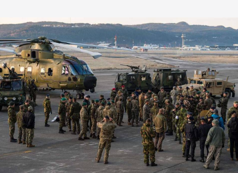 NATO troops and the media attend the final press conference for Exercise Trident Juncture in 2018 in Trondheim, Norway.