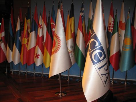 Flags of the OSCE and its members.