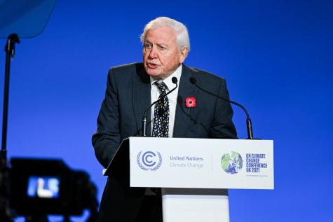 Sir David Attenborough speaks at the Opening Ceremony for Cop26 at the SEC, Glasgow