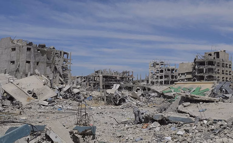 Destruction caused by Israeli bombing of Jabalia camp, Gaza Strip