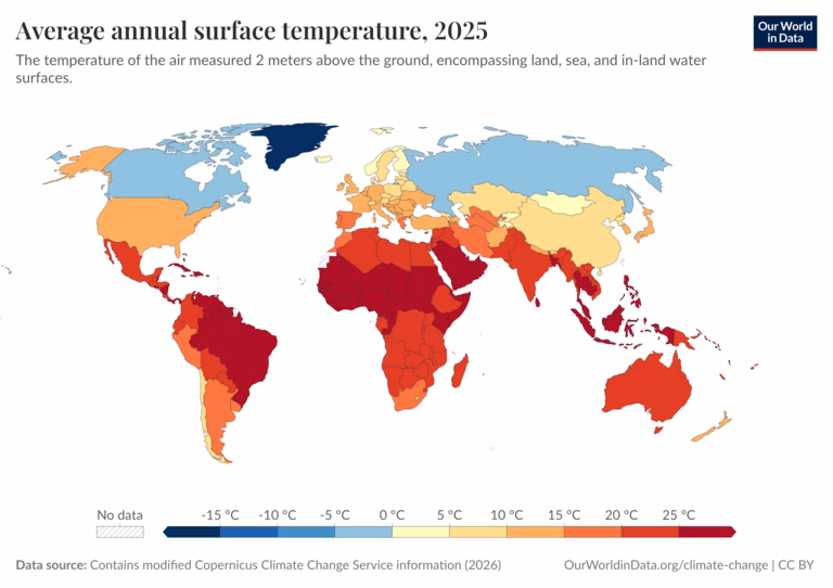 Contains modified Copernicus Climate Change Service information (2026) &ndash; with major processing by Our World in Data