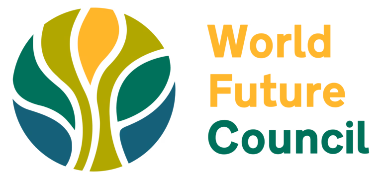 Green blue and yellow logo for the World Future Council